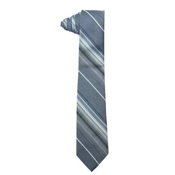 Pierre Cardin Paris Tie Light Blue Striped Slim Tie - Picture 1 of 7